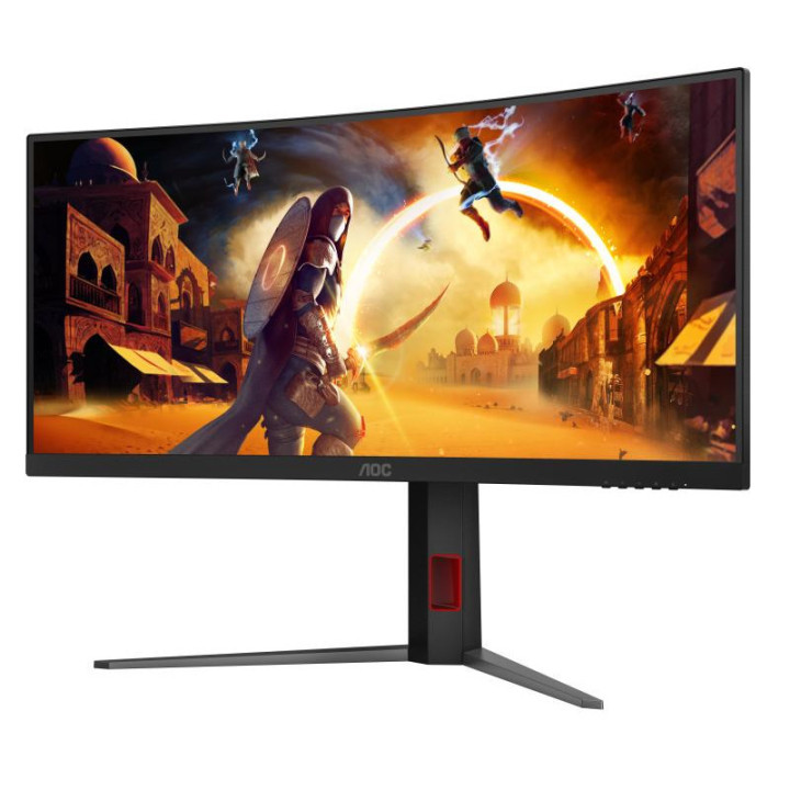 AOC G4 CU34G4 écran plat de PC 86,4 cm (34") 3440 x 1440 pixels Wide Quad HD LED Noir, Rouge 