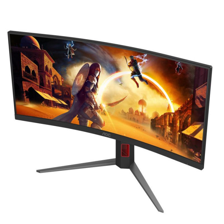 AOC G4 CU34G4 écran plat de PC 86,4 cm (34") 3440 x 1440 pixels Wide Quad HD LED Noir, Rouge 