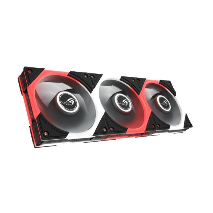 ASUS ROG Eurux GR120 ARGB Reverse Fan - Triple Pack Boitier PC Ventilateur 12 cm Noir, Blanc 3 pièce(s) 