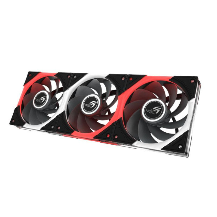 ASUS ROG Eurux GR120 ARGB Reverse Fan - Triple Pack Boitier PC Ventilateur 12 cm Noir, Blanc 3 pièce(s) 