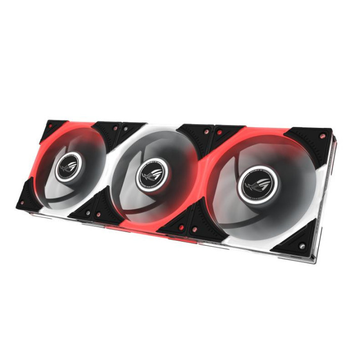 ASUS ROG Eurux GR120 ARGB Reverse Fan - Triple Pack Boitier PC Ventilateur 12 cm Noir, Blanc 3 pièce(s) 
