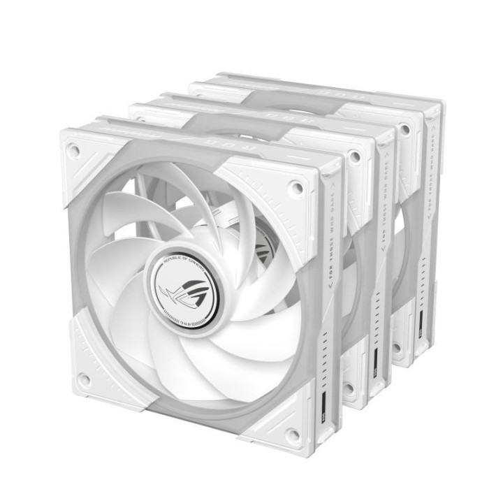 ASUS ROG Eurux GR120 ARGB Reverse Fan White Edition - Triple Pack Boitier PC Ventilateur 12 cm Blanc 3 pièce(s) 