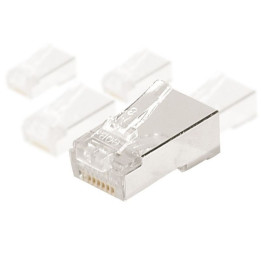 Connecteur RJ45 CAT5e STP MonoBrin+Peigne - par 10 - 920815920824 | Générique 