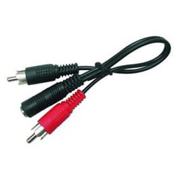 Adaptateur Jack 3.5 F vers 2 RCA M - 721121 | Générique 