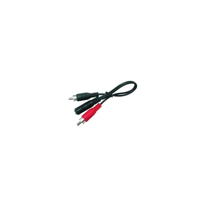 Adaptateur Jack 3.5 F vers 2 RCA M - 721121 | Générique 