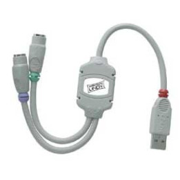 Adaptateur USB à 2 ports PS2 - 04086412991075 | Générique 