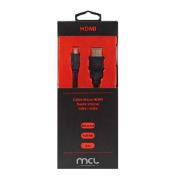 Câble HDMI haute vitesse avec Ethernet type A mâle - MC386Z2M | MCL Samar 