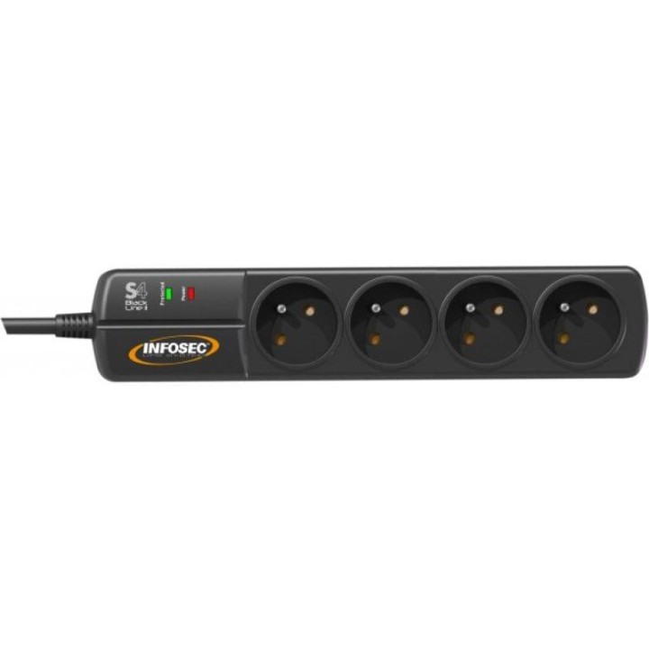 Parasurtenseur 4 prises S4 Black Line II | Infosec 