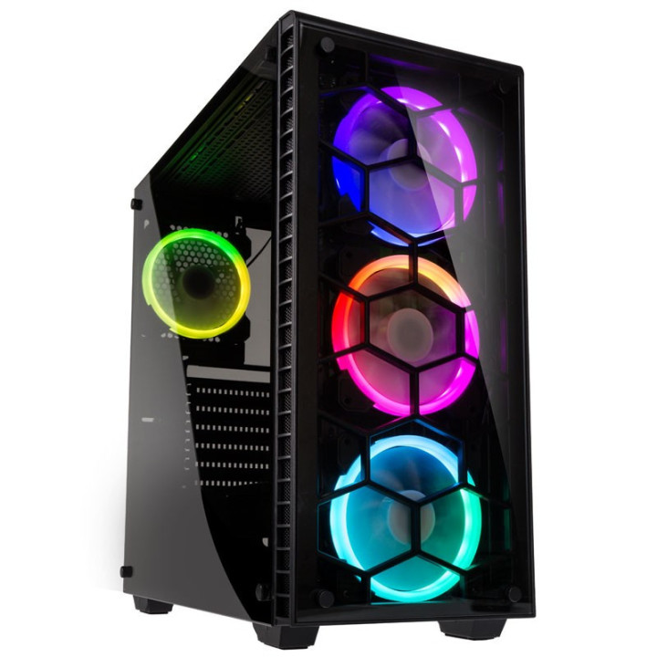 Observatory RGB Black - MT/E-ATX/Verre trempé | Kolink 