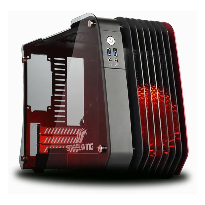 STEELWING  Rouge  Fenetre en verre tempé  - ECB2010R | Enermax 