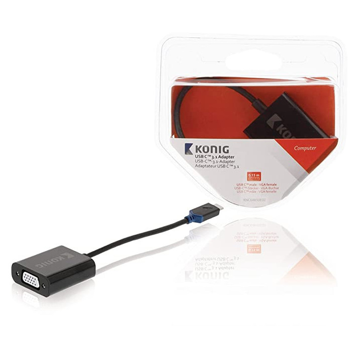 Adaptateur USB-C Male - VGA Female Anthracite - KNC64850E02 | Générique 