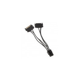 Adapateur 2xSATA vers PCI Express 6 pins   10 cm - ZUAD769 | Kolink 
