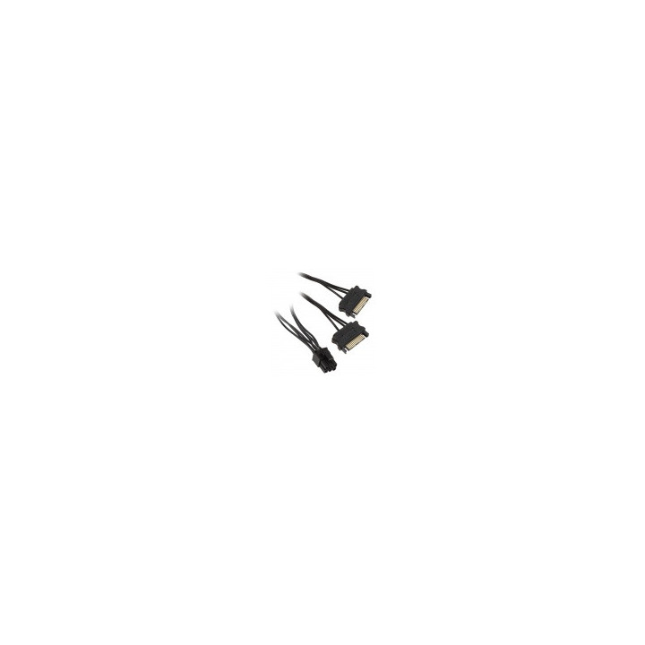 Adapateur 2xSATA vers PCI Express 6 pins   10 cm - ZUAD769 | Kolink 