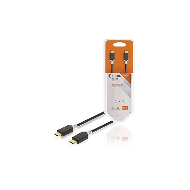 Câble USB 2.0 CM - CM USB-C Male - USB-C Male 1.00 - KNC60700E10 | Générique 