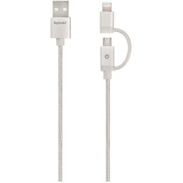 Cable USB Lightning   microphone Gris - KO016008 | KEYOUEST 