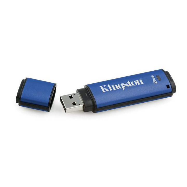 Data Traveler Vault 30/8GB USB3 256b AES - DTVP308GB | Kingston 