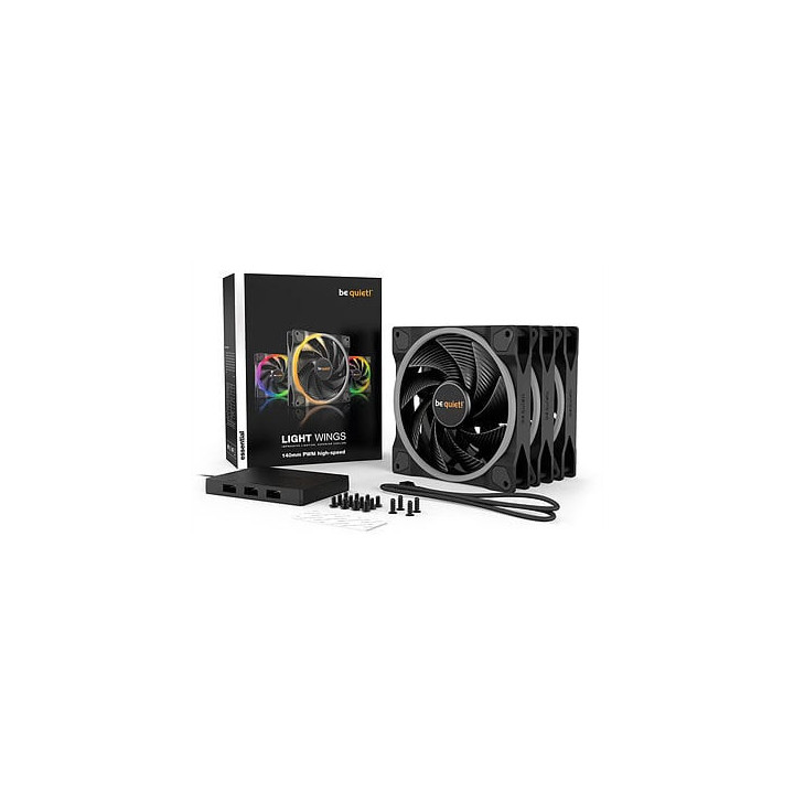Light Wings 140mm PWM ARGB High Speed Kit x3 BL079 - BL079 | Be Quiet! 