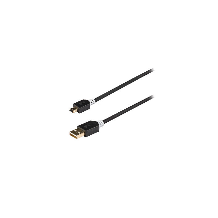 USB 2.0 Cable A Male - Mini 5-Pin Male Round 3.00  - KNC60300E30 | Générique 
