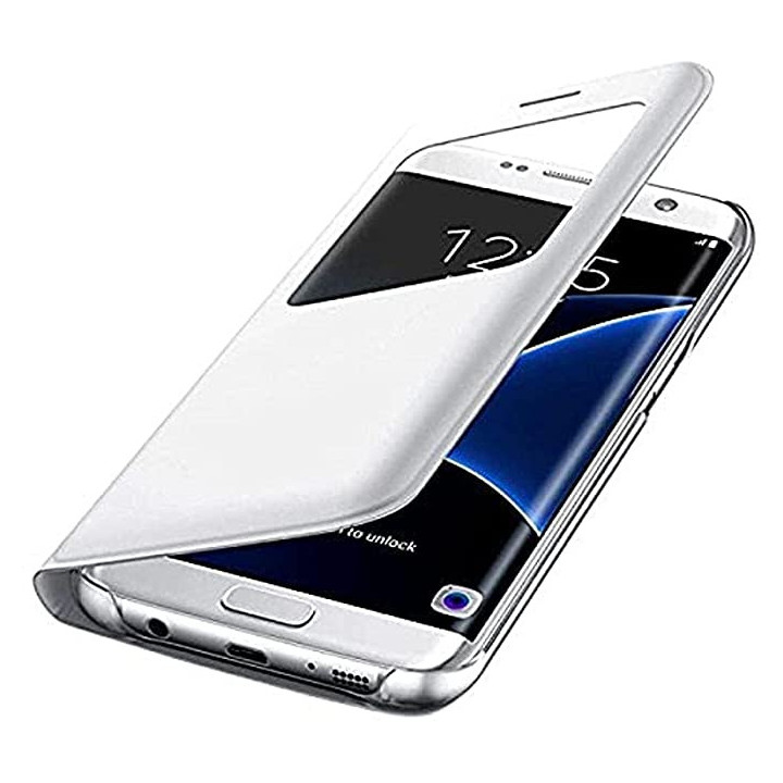 Etui folio Stand Blanc pour Galaxy S7 Edge - MUSNS0266 | Générique 
