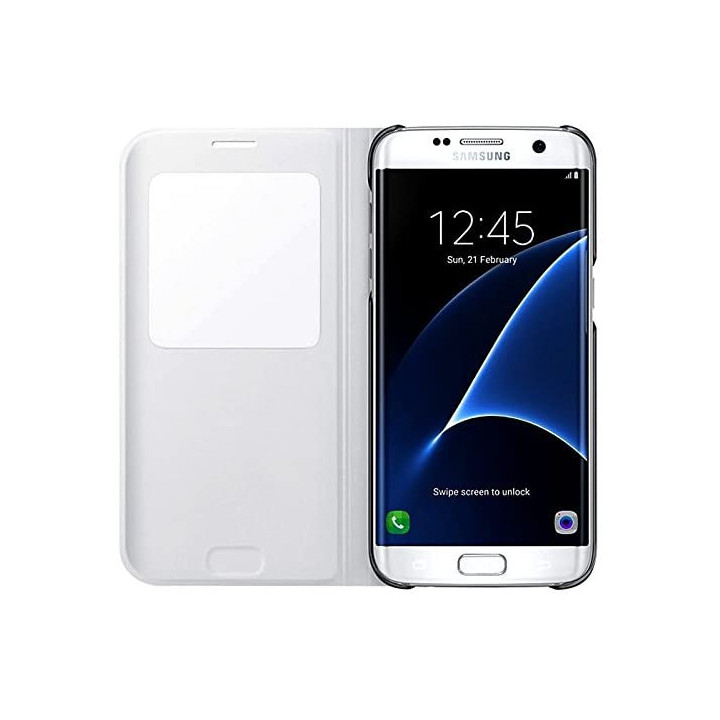 Etui folio Stand Blanc pour Galaxy S7 Edge - MUSNS0266 | Générique 
