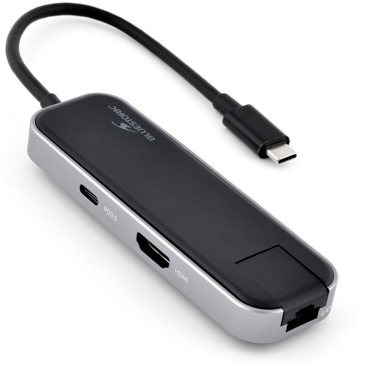 3 Ports USB 2.0 + HDMI + USB Type C + RJ45 - BSHUBHOME | Bluestork 