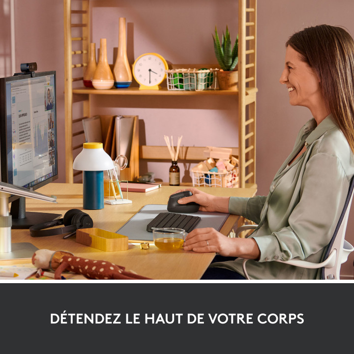 Lift Ergonomique Silencieuse - Graphite - 910006473 | Logitech 