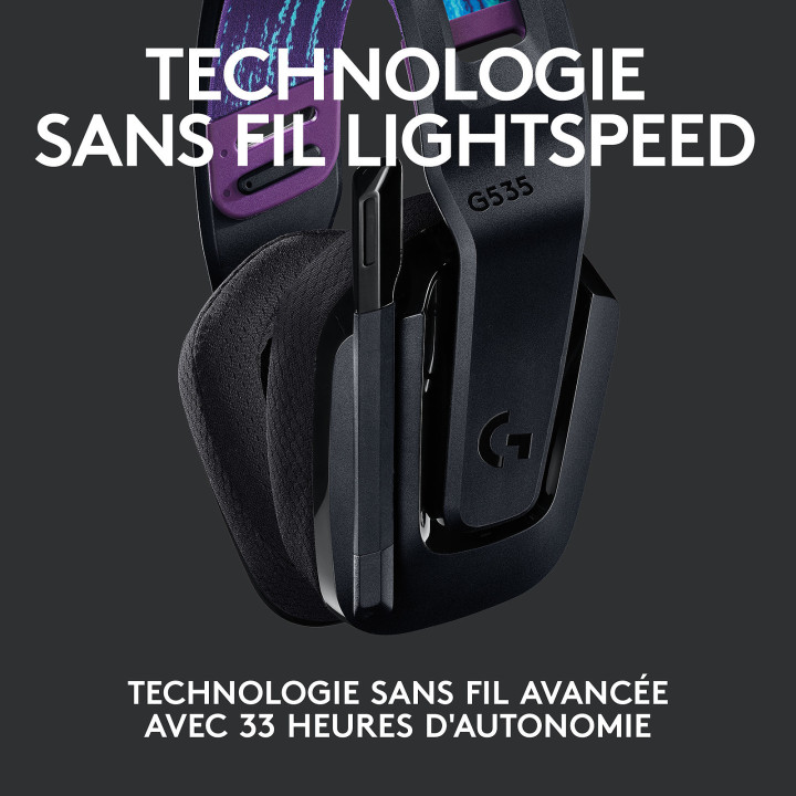G535 Lightspeed Sans-Fil - Noir - 981000972 | Logitech 