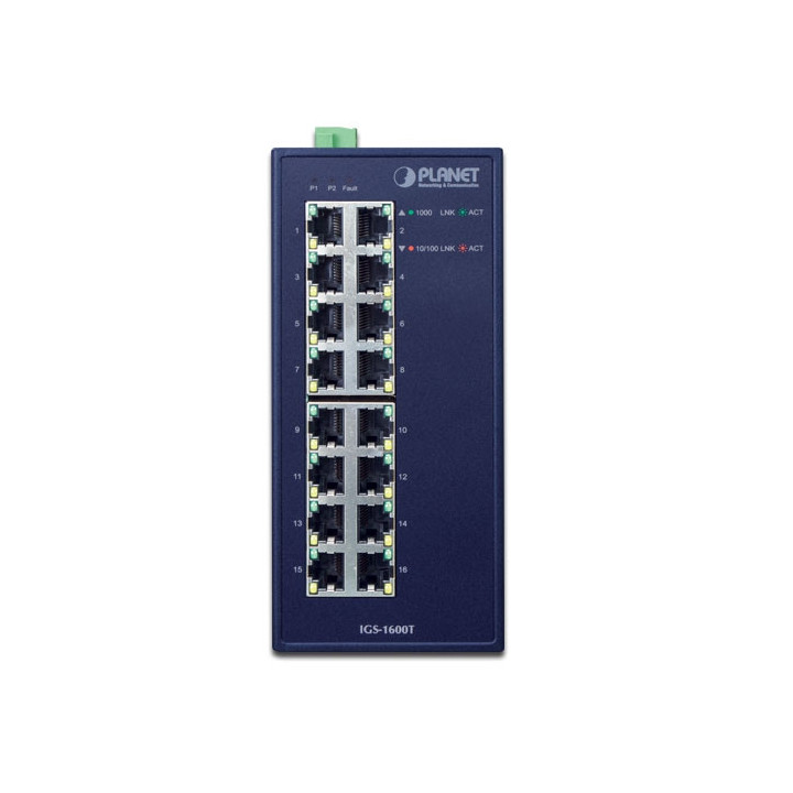 16 ports 10/100/1000 - IGS-1600T - IGS1600T | Planet 