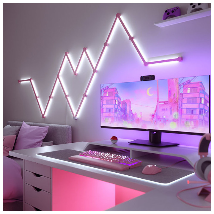 Lines Skin Rose Mate - 9 pièces - NL590001PM9PK | Nanoleaf 