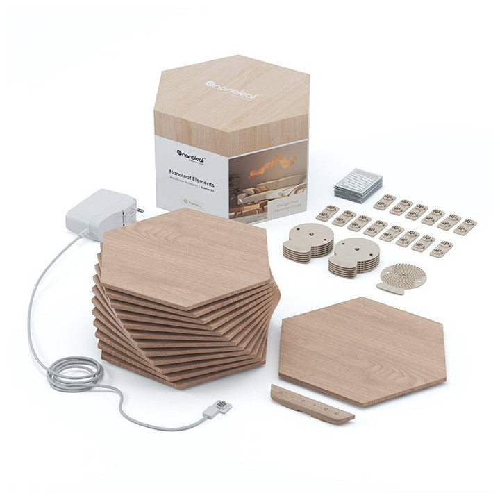 Elements Hexagons Starter Kit - 7 pièces  - NL52K7002HB7PK | Nanoleaf 