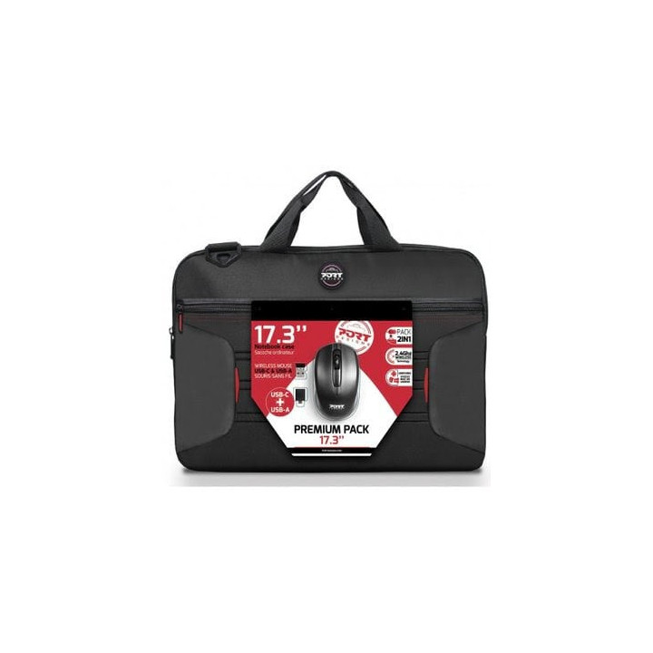 Premium Pack 17.3" Sacoche + Souris sans fil - 501874 | Port 