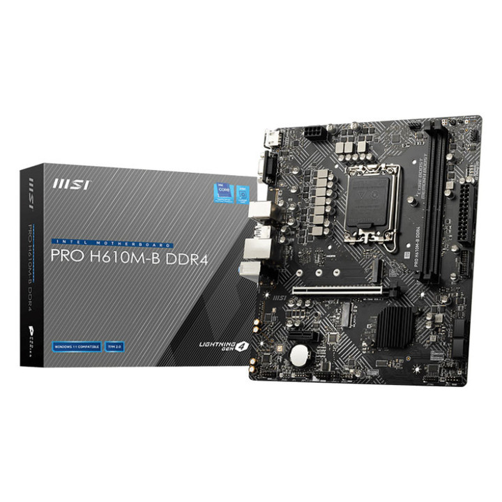 PRO H610M-E DDR4 - H610/LGA1700/DDR4/mATX - 9117D48007 | MSI 