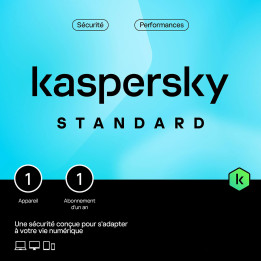 Antivirus Standard Boîte - 1 An / 1 PC - KL1041F5AFS | Kaspersky 