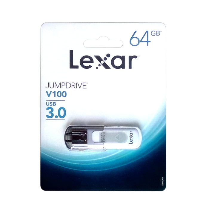 Clé 64Go USB 3.2 JumpDrive V100 - LJDV10064GABGY | Lexar 