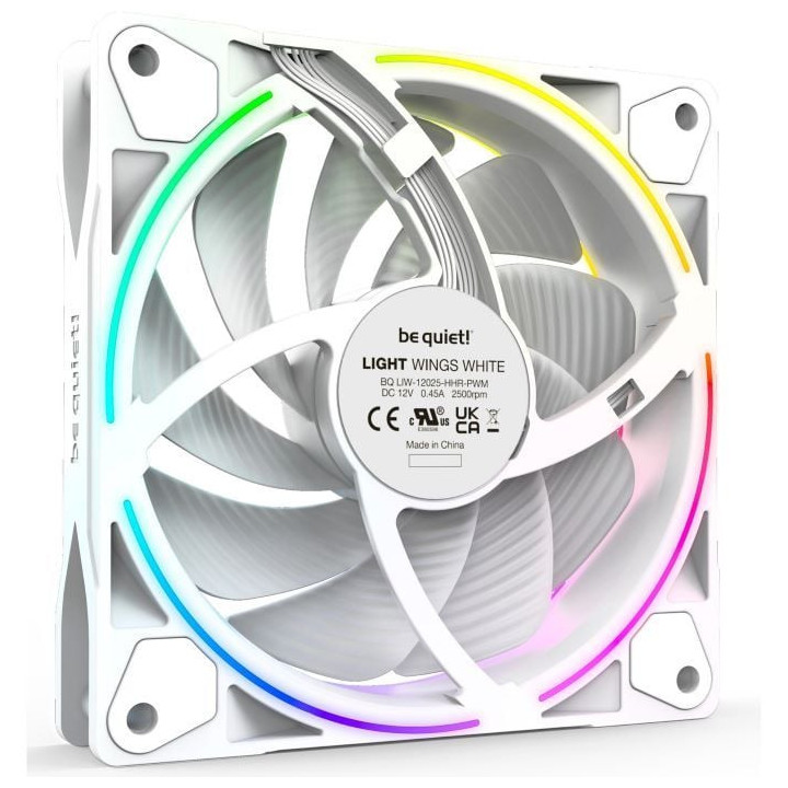 Light Wings 120mm PWM ARGB Blanc Kit x3 - BL100 - BL100 | Be Quiet! 