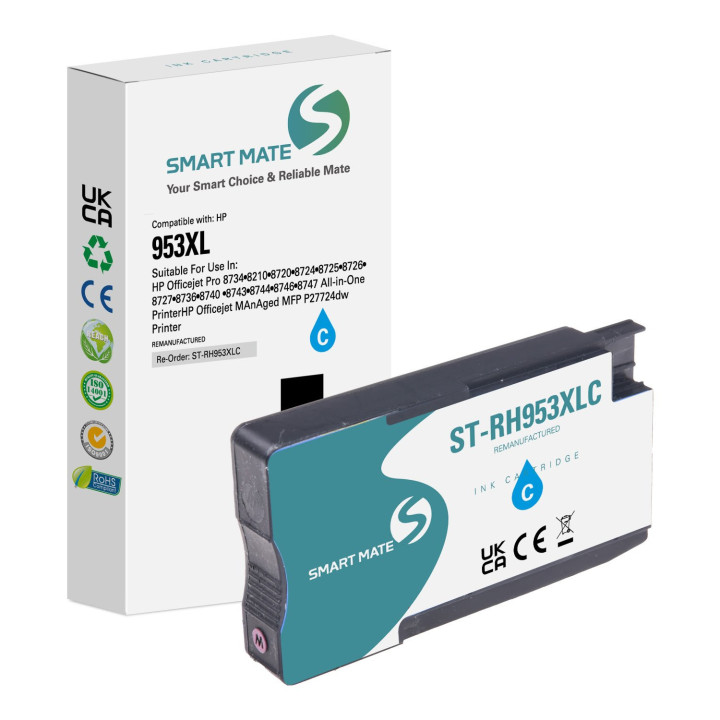 Cartouche 953XL haute capacité Cyan - STRH953XLC | Compatible HP 