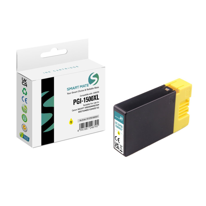 Cartouche PGI-1500XLY Jaune - STCPGI1500XLY | Compatible Canon 