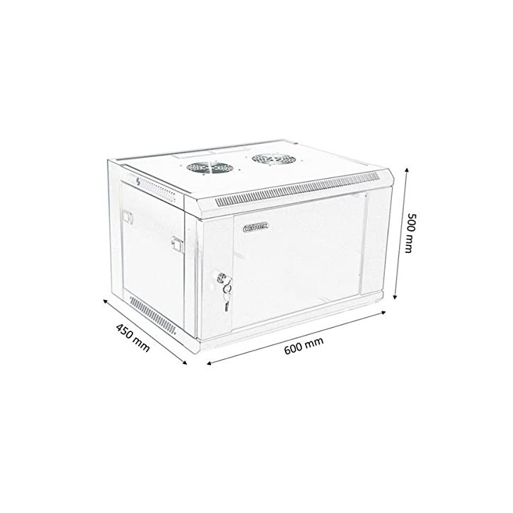 Rack mural 19" 600x450mm 9U - 1116409 | Kimex International 