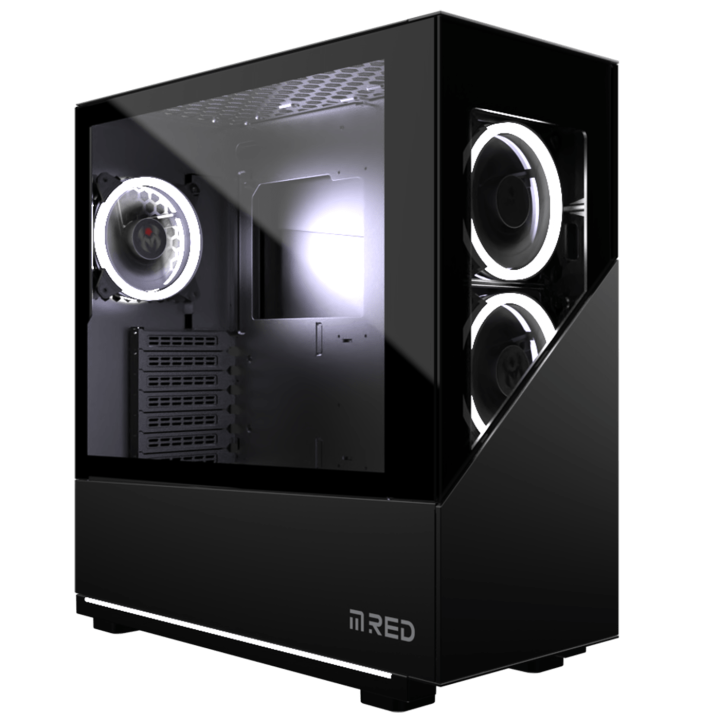 ELITE BLACK Rainbow ARGB MR-006 - MT - Sans Alim - ATX - MR006 | M.RED 