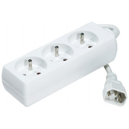 3 prises pour onduleur - Blanc IEC C14 - 808513 | Générique 