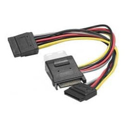 Doubleur d'alimentation Sata vers 1 Molex + 2 Sata | Générique 