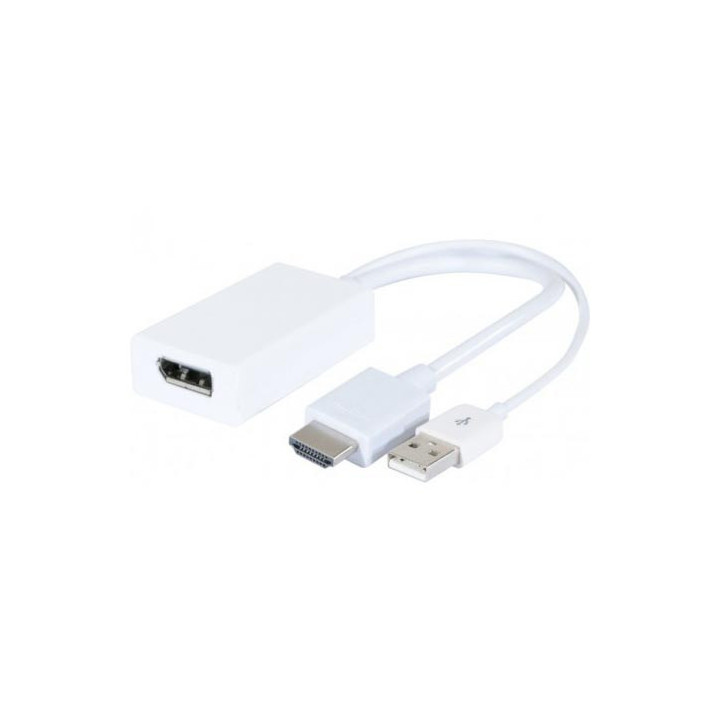 Adaptateur HDMI 1.4 M + USB vers DP 1.2 F - 14cm | Générique 