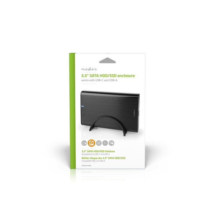 USB 3.1 pour HDD 3.5" SATA et SDD - HDDE35410BK | Nedis 
