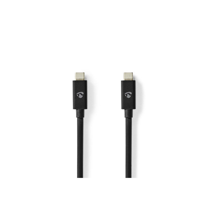 Câble USB-C 4.0 Mâle - Mâle 240W - 8K60Hz - 2m Noir - CCGP66020BK20 | Nedis 