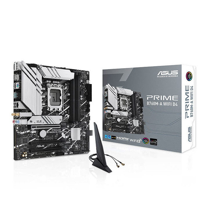 PRIME B760M-A WIFI D4 - B760 - LGA1700 - DDR4 - mATX - 90MB1CX0M1EAY0 | Asus 