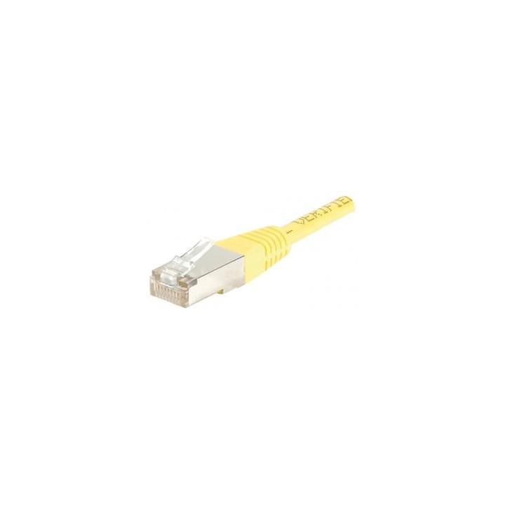 Patch RJ45 cat5E FTP 15cm jaune | Générique 