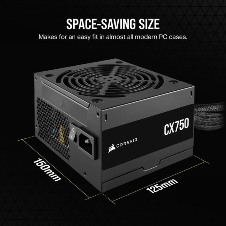 ATX 750W - CX750 80+ Bronze - CP-9020279-EU - CP9020279EU | Corsair 