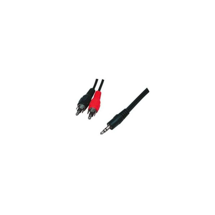 Câble Audio Jack 3.5 / 2 RCA 5m | Générique 