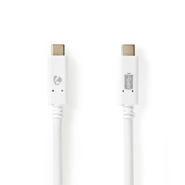 Câble USB-C 3.2 Gen2 - 100W - 1m - Blanc - CCGW64750WT10 | Nedis 