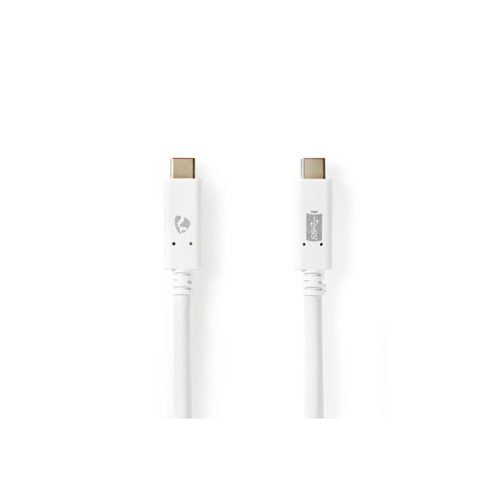 Câble USB-C 3.2 Gen2 - 100W - 1m - Blanc - CCGW64750WT10 | Nedis 